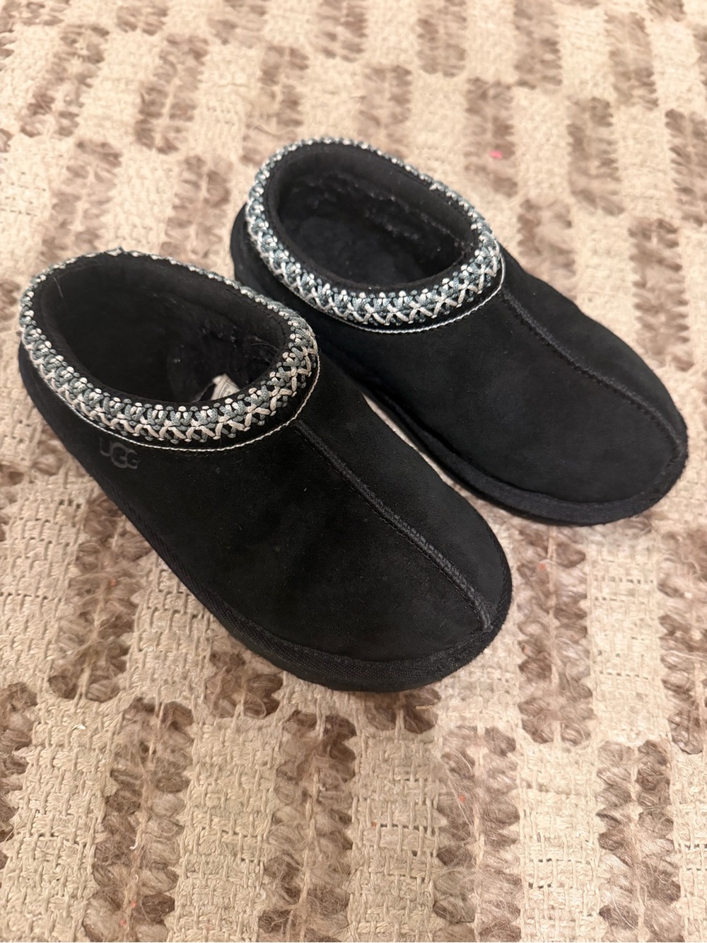 Toddler UGG Black Suede Tazz size 12